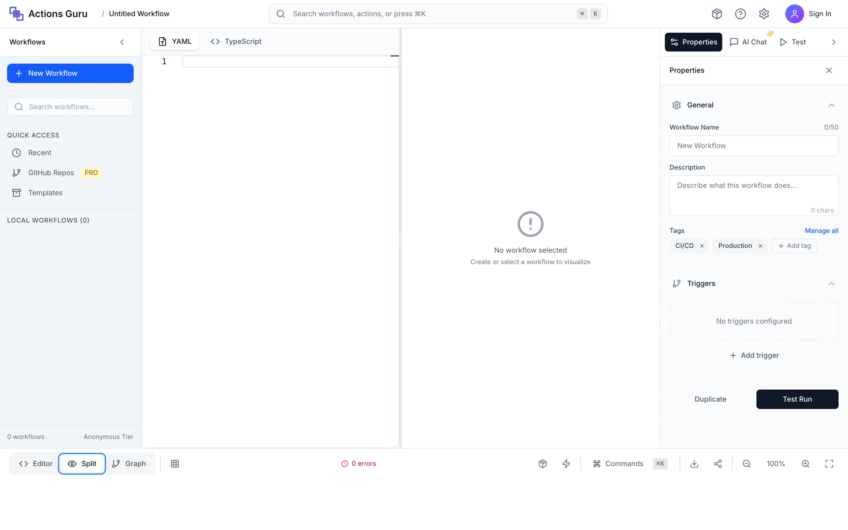 Actions Guru product screenshot