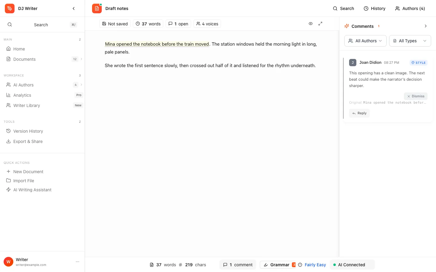 DJ Writer product screenshot